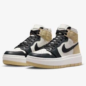 Air Jordan 1 Elevate Hi Women's Size 11- Team Gold/DK Smoke Grey-Sail DN3253-700